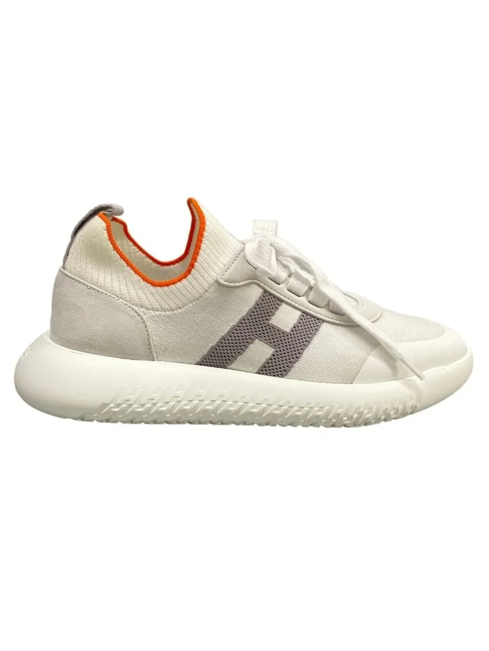Hermes Sneakers Crew White Light Gray Multi